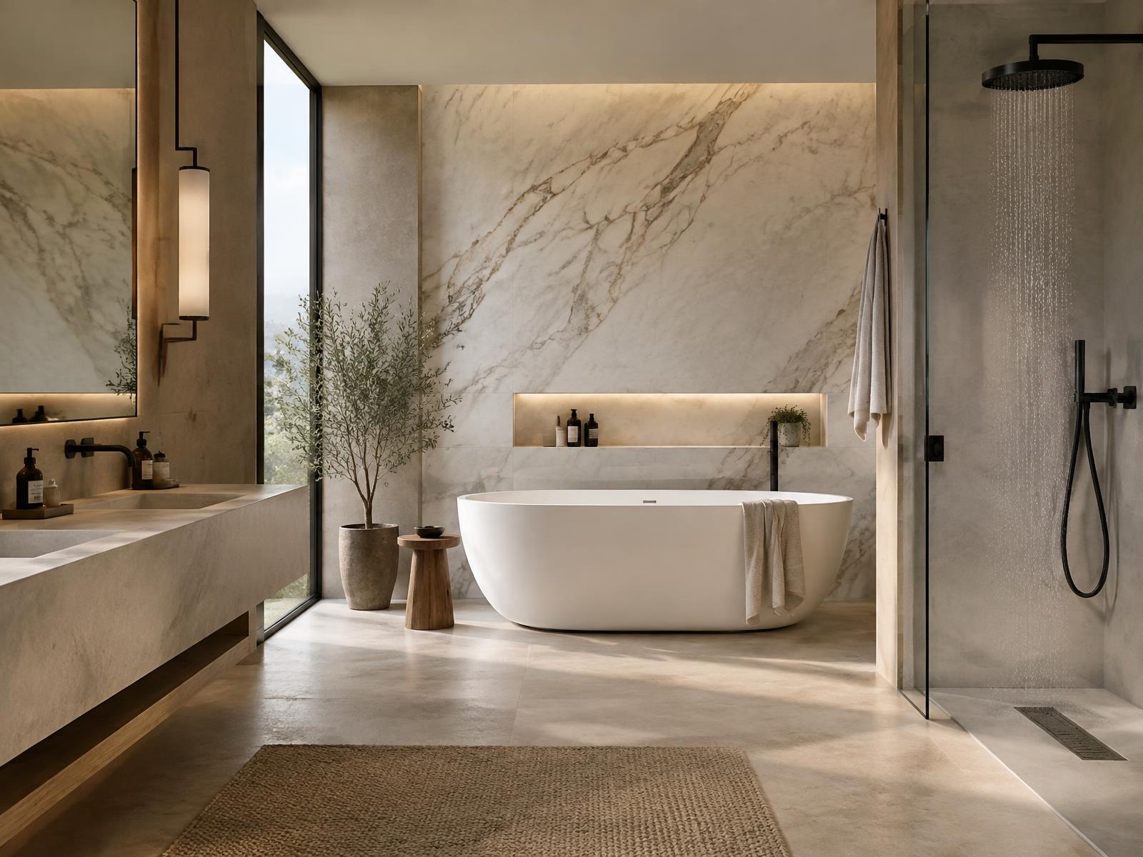 A modern luxury bathroom interior